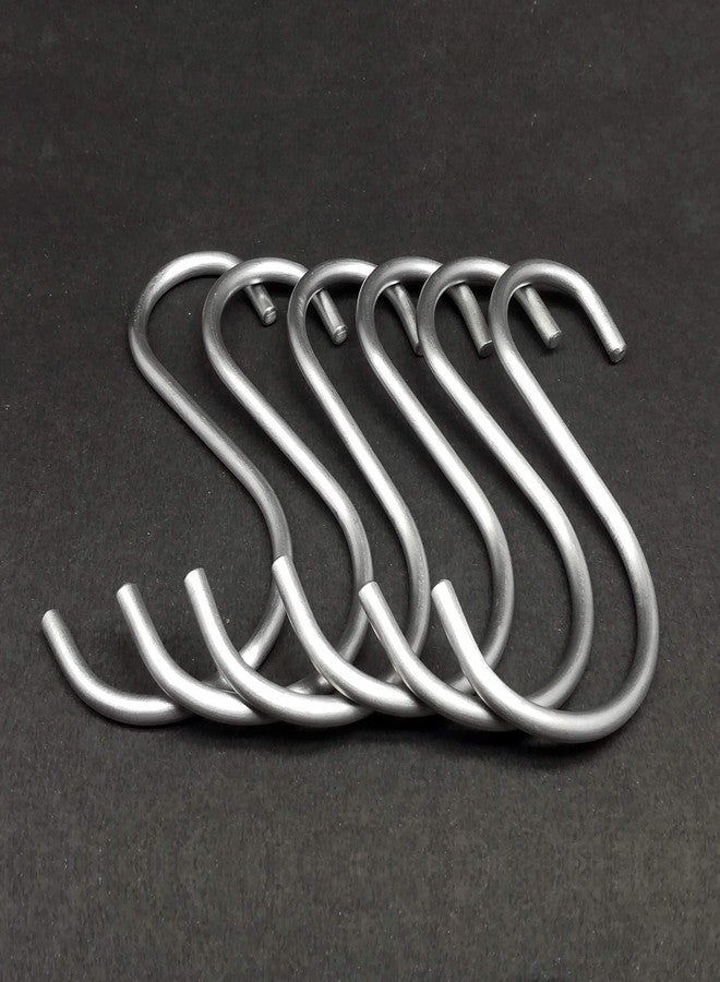 BnoSpace Stainless Steel S Hooks for Hanging 3.5 Inch, 4mm Thick Heavy Duty Hooks up to 15kg - S Shaped Hangers for Kitchen Rack, Utensils, Pots, Bags, Towels & Plants (Pack of 10, Silver) - Image 2